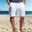 Men's Shorts Linen Shorts Summer Shorts Beach Shorts Multi Pocket Straight Leg Plain Comfort Breathable Short Casual Daily Holiday Fashion Designer White Army Green