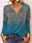 Women's Plus Size Shirt Henley Shirt Blouse Daily Casual Paisley Color Gradient Vintage Regular Tops Long Sleeve V Neck Buttons Print Regular Fit Black Pink Wine Red Light Brown Fall & Winter