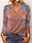 Women's Plus Size Shirt Henley Shirt Blouse Daily Casual Paisley Color Gradient Vintage Regular Tops Long Sleeve V Neck Buttons Print Regular Fit Black Pink Wine Red Light Brown Fall & Winter