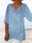 Women's Plus Size T shirt Tee Color Block Print Daily Going out Weekend Hawaiian Tunic Long Sleeve V Neck Navy Blue Fall Winter