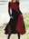 Women's Work Dress Casual Dress Swing Dress Fashion Winter Dress Daily Midi Dress Pocket Print Crew Neck Long Sleeve Color Block Regular Fit Black Red Brown Fall Winter S M L XL XXL