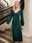 Satin Backless V Neck Midi Dress