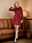 Velvet Long Sleeve Crew Neck Mini Dress