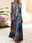Women's Casual Dress Winter Dress Floral Print Crew Neck Long Dress Maxi Dress Vintage Daily Date Long Sleeve Fall Winter