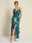 Chiffon Wedding Guest Floral Ruffle Split Ends Sleeveless Maxi Dress