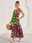 Women's A Line Dress Tiered Dress Boho Abstract Maxi Dress Sleeveless One Shoulder Print Loose Fit Vacation Green Summer