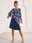 Women's Wedding Guest Dress A Line Dress Elegant Floral Midi Dress Chiffon Flared Sleeve Crew Neck Patchwork Regular Fit Wedding Guest Cocktail Party Blue Summer