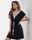 Women's Black Dress Mini Dress Tassel Fringe Lace Streetwear Casual V Neck Short Sleeve Black Color