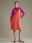 Cotton Solid Long Sleeve Pocket Shirt Midi Dress