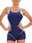 Women's Swimwear One Piece Monokini Swimsuit Backless Tummy Control High Waist Slim Vacation Beach Wear Color Block U Neck Sleeveless Bathing Suits