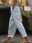 Women's Pants Trousers Casual Daily Long Striped Drawstring Side Pockets Breathability Comfortable Inelastic Weekend White Blue Dark Blue Light Blue Spring & Summer Regular Fit