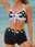 Women's Bikini 2 Piece Swimsuit Black White Polka Dot Bikini Open Back Sexy Bathing Suits Swimwear Tropical Beach Wear Bathing Suits