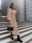 Women's Shirt Dress Midi Dress Buttons Split Thigh Casual V Neck Long Sleeve Black White Blue Color