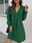 Women's Casual Dress Mini Dress Ruched Casual V Neck Long Sleeve Green Color