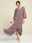 Satin Geometric Pocket Long Sleeve V Neck Maxi Dress