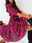 Women's Floral V Neck Midi Dress Long Sleeve Spring Fall