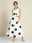 Polka Dot Sleeveless Tie Belt Maxi Dress