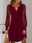 Women's White Dress Mini Dress Lace Button Date Vacation Elegant Split Neck Long Sleeve Lantern Sleeve Black White Red Color