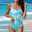 Women's Swimwear Tankini Swimsuit Vacation Tropical Floral Sleeveless Bathing Suits