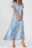 Women's A Line Dress Elegant Floral Maxi Dress V Neck Ruffle Regular Fit Daily Date Blue Summer
