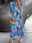 Women's A Line Dress Elegant Formal Floral Long Dress Maxi Dress Half Sleeve V Neck Ruffle Layered Print Regular Fit Date Blue Summer
