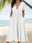 Women's White Dress Cotton Summer Dress White Cotton Dress Maxi Dress Cotton Pocket Casual Daily V Neck Short Sleeve Summer Spring White Blue Plain