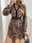 Women's Lace Dress Jumper Dress Casual Dress Elegant Stylish Casual Leopard Long Dress Maxi Dress Long Sleeve V Neck Lace Regular Fit Vacation Party Daily Leopard Spring Fall