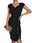 Women's Work Dress Shift Dress Sheath Dress Elegant Office Daily Midi Dress Ruffle Patchwork V Neck Short Sleeve Plain Regular Fit Black Summer Spring S M L XL 2XL