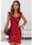 Women's Normal Bodycon Summer Dress Elegant Dress Ruffle Ditsy Floral Midi Dress Sleeveless V Neck Print Regular Fit Vacation Date White Wine Rusty Red Red Summer
