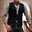 Men's Vest Gilet Wedding Event / Party Daily Fashion Business Spring &  Fall Button Pocket Polyester Comfortable Plain Single Breasted One-button V Neck Regular Fit Black Light Grey Vest