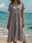 Women's Casual Dress Midi Dress Linen Pleated Patchwork Casual V Neck Short Sleeve Light Green Dark Green Orange Color