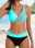 Women's Normal Swimwear Bikini 2 Piece Cheeky Swimsuit Backless 2 Piece Push Up Sexy Printing Vacation Stylish Ombre Leaf V Wire Sleeveless Bathing Suits