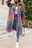 Women's Cardigan Sweater Stylish Casual Soft Color Gradient Chunky Crochet Shirt Collar Pocket Knitted Long Sleeve Long Tops Knit Outdoor Daily Going out Purple Fall Winter