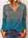 Women's Plus Size Shirt Henley Shirt Blouse Daily Casual Paisley Color Gradient Vintage Regular Tops Long Sleeve V Neck Buttons Print Regular Fit Black Pink Wine Red Light Brown Fall & Winter