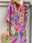Women's Shift Dress Floral Paisley Print Split Neck Midi Dress Daily Date Half Sleeve Summer Spring