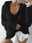 Women's Pullover Sweater Jumper Stylish Casual Soft Solid Color Ribbed Hooded Lace up Long Sleeve Knit Daily Going out Weekend Black White Fall Winter