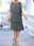 Women's Wedding Guest Cocktail Dress Ruffle  Elegant Layered Midi Summer Spring Dress Crew Neck Half Sleeve Midi Dress Blue