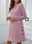 Women's Casual Dress Mini Dress Patchwork Button Work Daily Basic Crew Neck Long Sleeve Black Pink Grey Color