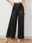 Women's Wide Leg Pants Trousers Fashion Streetwear Full Length Mid Waist Plain Elastic Waist Breathability Soft Comfortable Micro-elastic Vacation Party Street Black Fall Winter