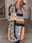 Women's Geometric Color Block Print Split Neck Long Dress Maxi Dress Daily Vacation Long Sleeve Spring Fall