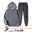 Men's Women's Tracksuit Sweatsuit Casual Fall Long Sleeve Velvet Thermal Warm Soft Fitness Running Jogging Sportswear Activewear Solid Colored Dark Grey Black White