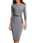 Women's Work Dress Sheath Dress Semi Formal Dress Fashion Midi Dress Ruched Crew Neck 3/4 Length Sleeve Plain Regular Fit Black Red Blue Fall Winter S M L XL XXL