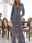 Women's Normal Jumpsuit Streetwear Plaid Long Sleeve Wide Leg Deep V Pocket Print Vacation Street Regular Fit Black Fall