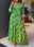 Women's Geometric Color Block Button Print Split Neck Long Dress Maxi Dress Daily Vacation Long Sleeve Fall