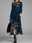 Women's Winter Dress Floral Leaf Ruched Patchwork Crew Neck Long Dress Maxi Dress Daily Vacation Long Sleeve Fall Winter