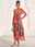 Women's Tiered Dress Boho Floral Midi Dress Sleeveless One Shoulder Ruffle Regular Fit Vacation Red Summer