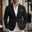 Men's Linen Blazer Sport Coat Beige Cotton Blend Outdoor Work Daily Pocket Fashion Spring & Fall Solid Color Button Pocket Single Breasted Blazer