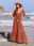 Women's Casual Dress Elegant Casual Carnival Plain Maxi Dress Short Sleeve V Neck Patchwork Tassel Tie Regular Fit Home Work Daily Brown Summer Spring Fall Winter