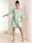 Women's Dress Batwing Sleeve Chic Pastel Pink Round Neck Relaxed Fit Lightweight Casual Summer Fashion Above Knee Length