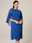 Women's Plus Size Wedding Guest Cocktail Dress Set Chiffon Ruffle Boat Neck Sleeveless Midi Dress Party Elegant Royal Blue Summer
